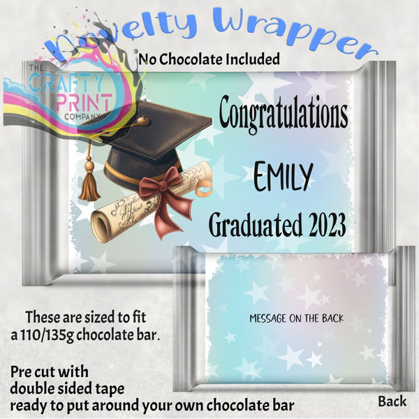 Congratulations 2023 Graduation Chocolate Bar Wrapper