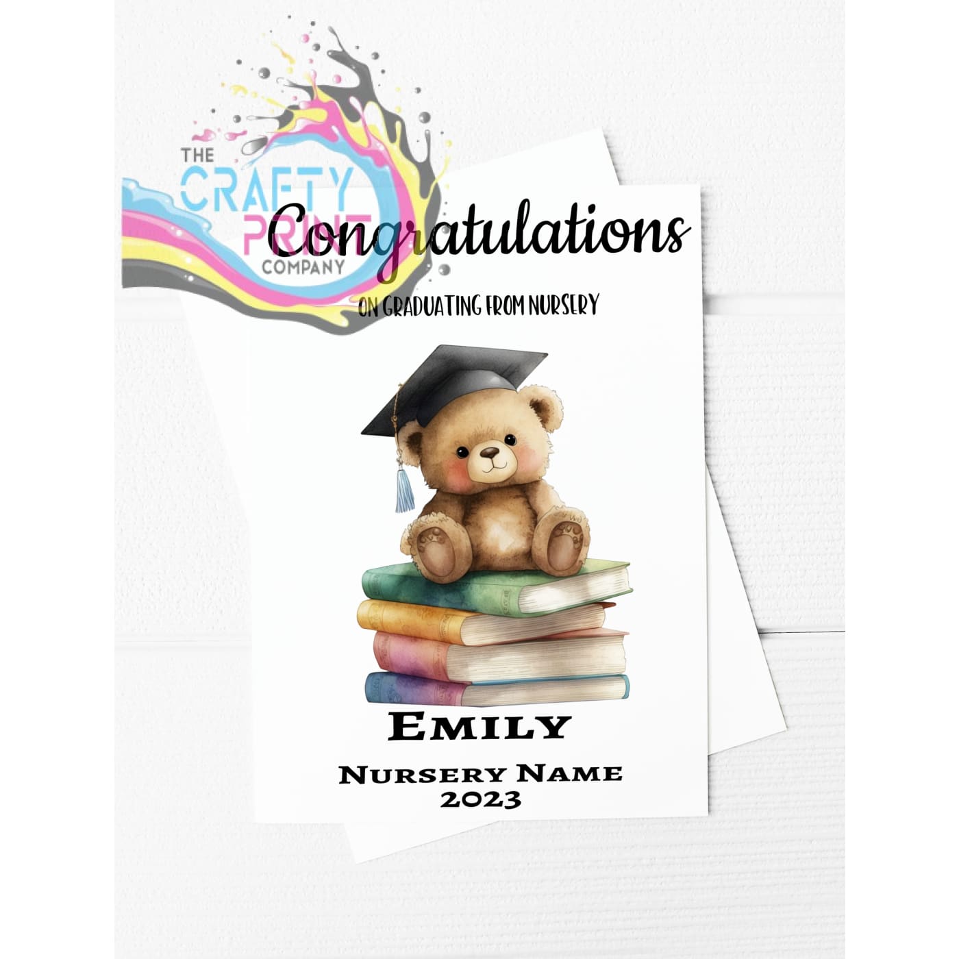 Congratulations on Graduating Teddy Personalised A5 Card