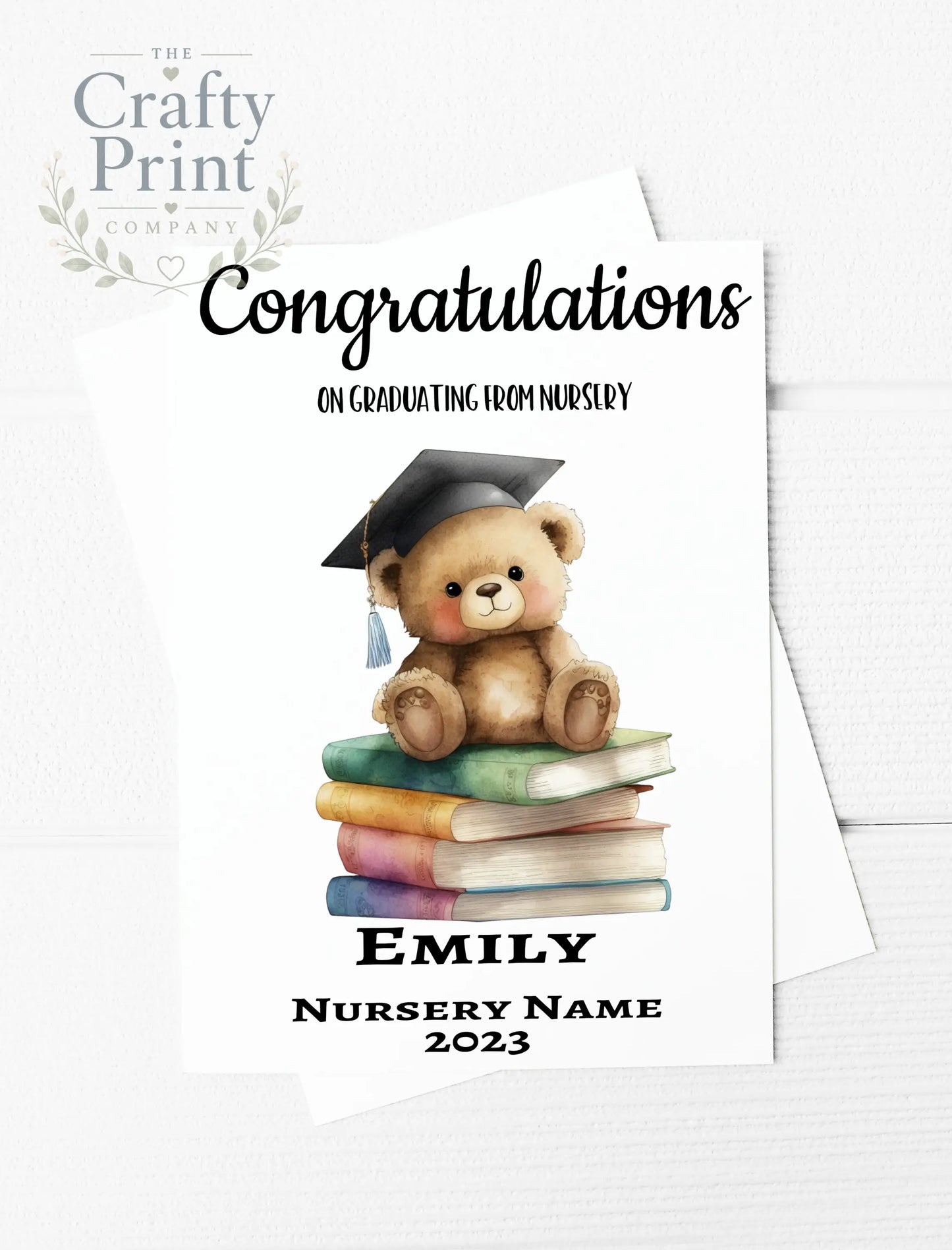 Congratulations on Graduating Teddy Personalised A5 Card