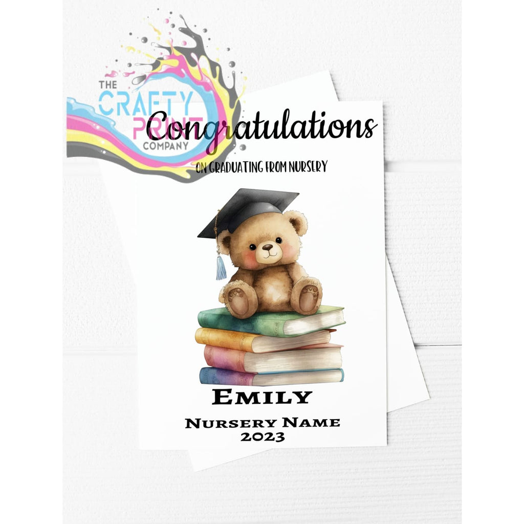 Congratulations on Graduating Teddy Personalised A5 Card