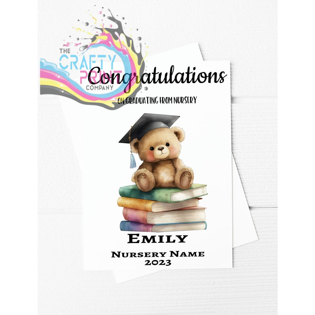 Congratulations on Graduating Teddy Personalised A5 Card -