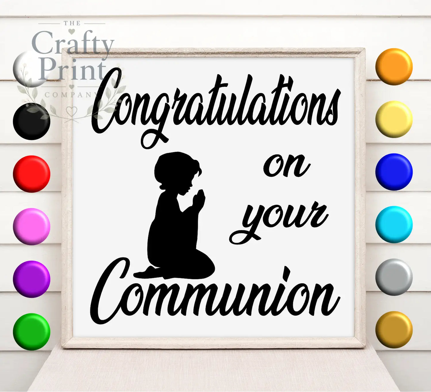 Congratulations on your Communion Vinyl Decal Sticker