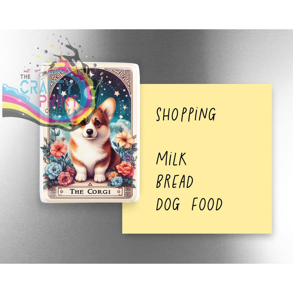 Corgi Tarot Card Ceramic Fridge Magnet - Home & Garden >