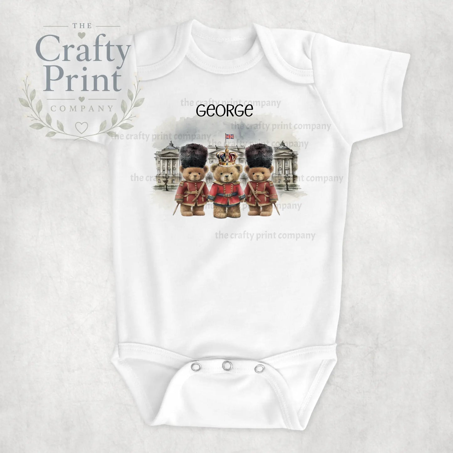 Coronation Palace Bears Personalised Bodysuit - Baby
