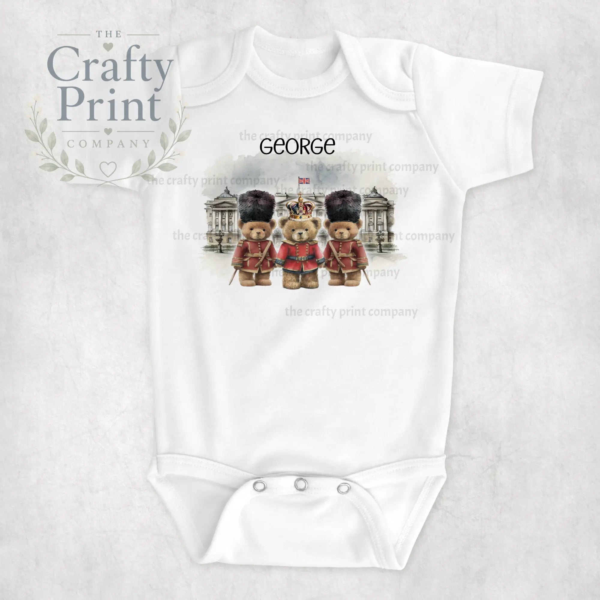 Coronation Palace Bears Personalised Bodysuit - Baby