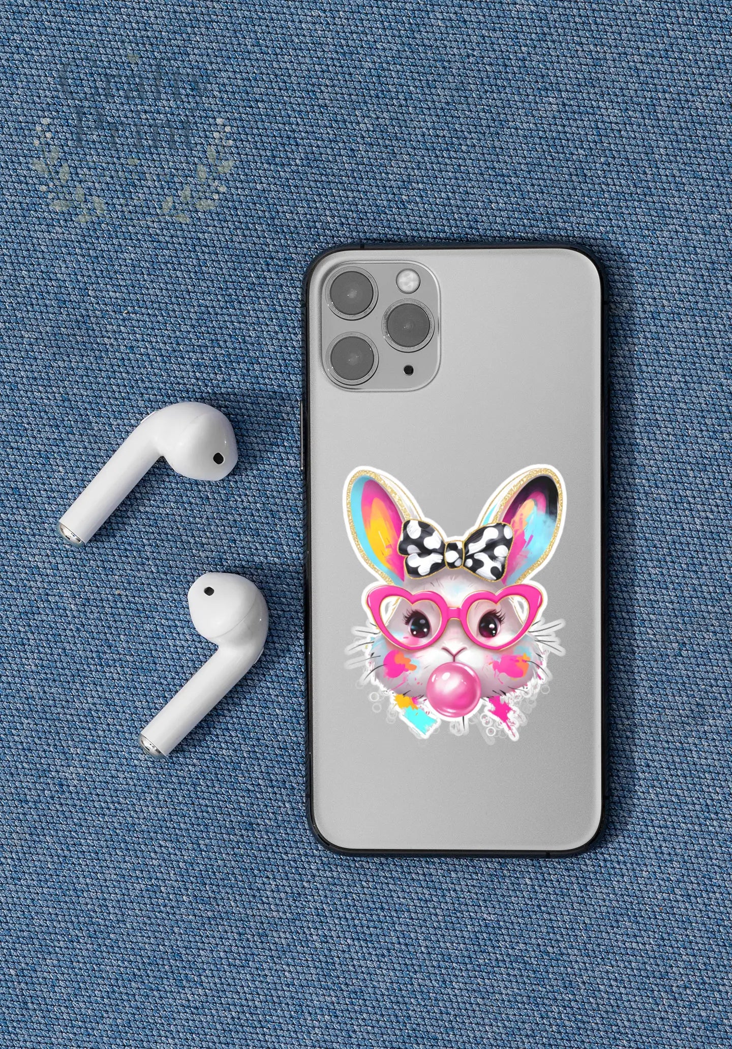 Cute Girl Bunny UV DTF Sticker | Mug | Dome Cup