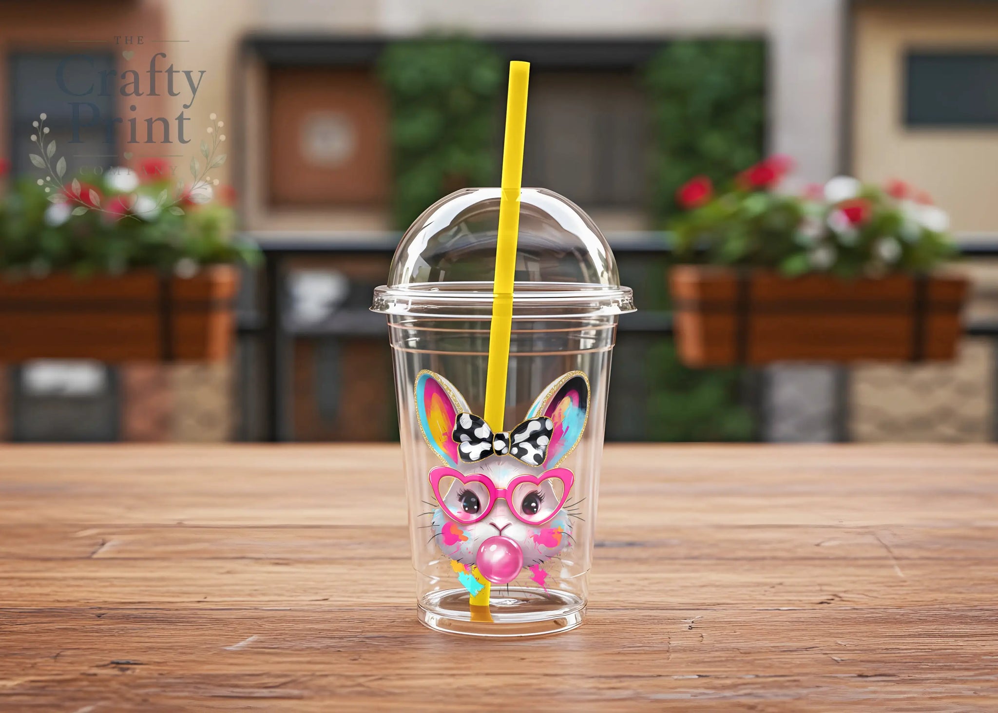 Cute Girl Bunny UV DTF Sticker | Mug | Dome Cup