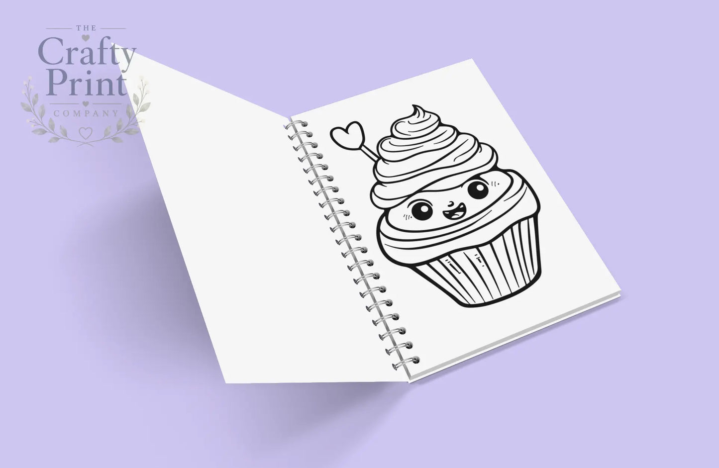 Cute Kawaii Cupcake Colouring Book for Kids (A5 45 Pages)