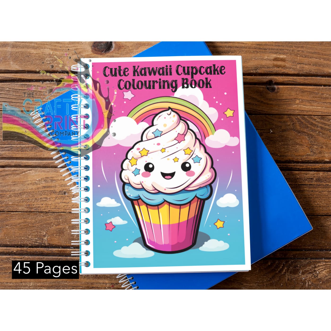 Cute Kawaii Cupcake Colouring Book for Kids (A5 45 Pages)
