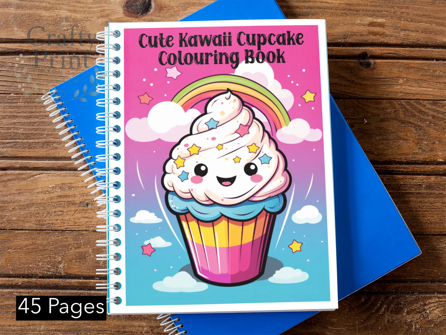 Cute Kawaii Cupcake Colouring Book for Kids (A5 45 Pages)