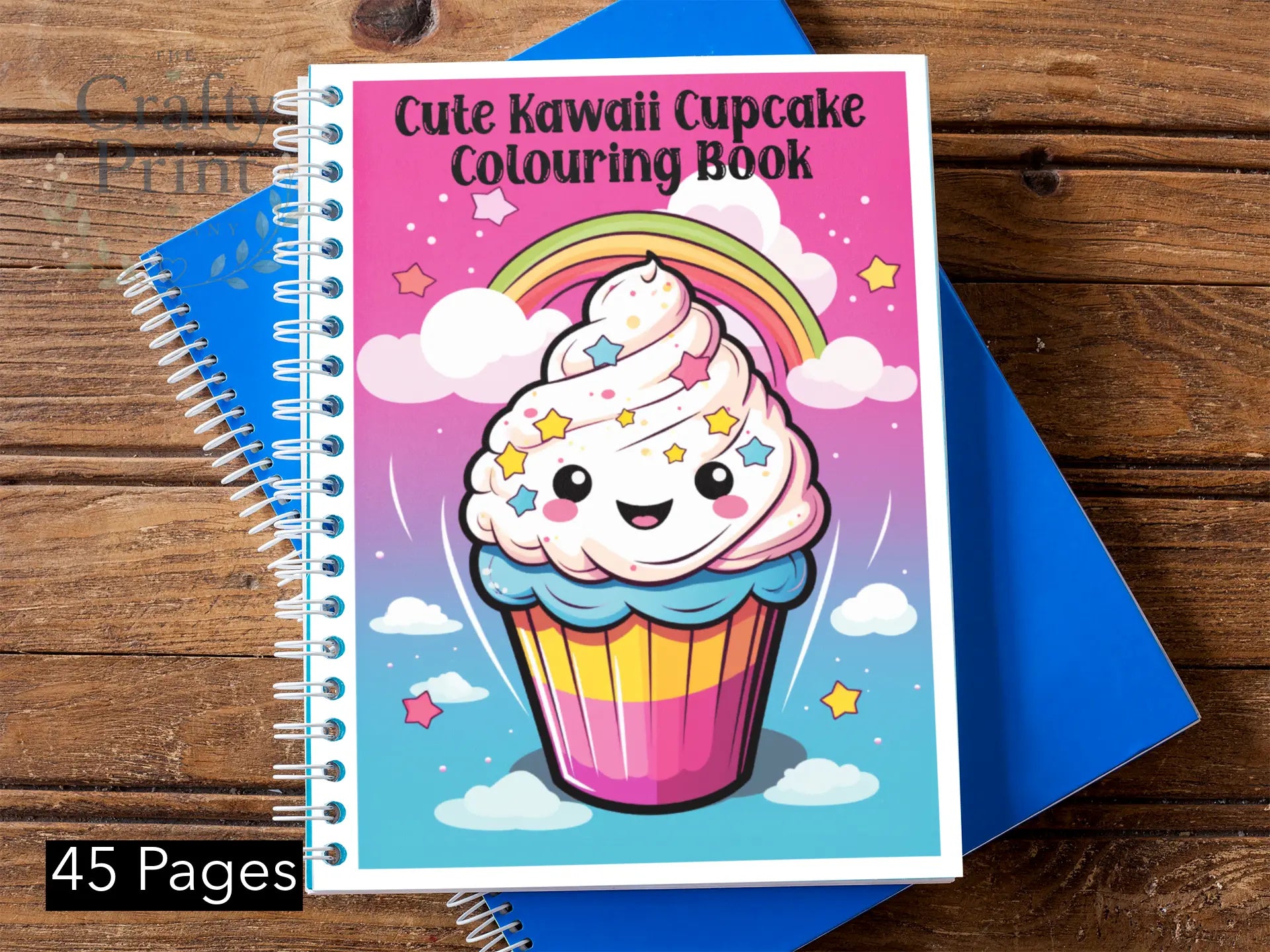Cute Kawaii Cupcake Colouring Book for Kids (A5 45 Pages)