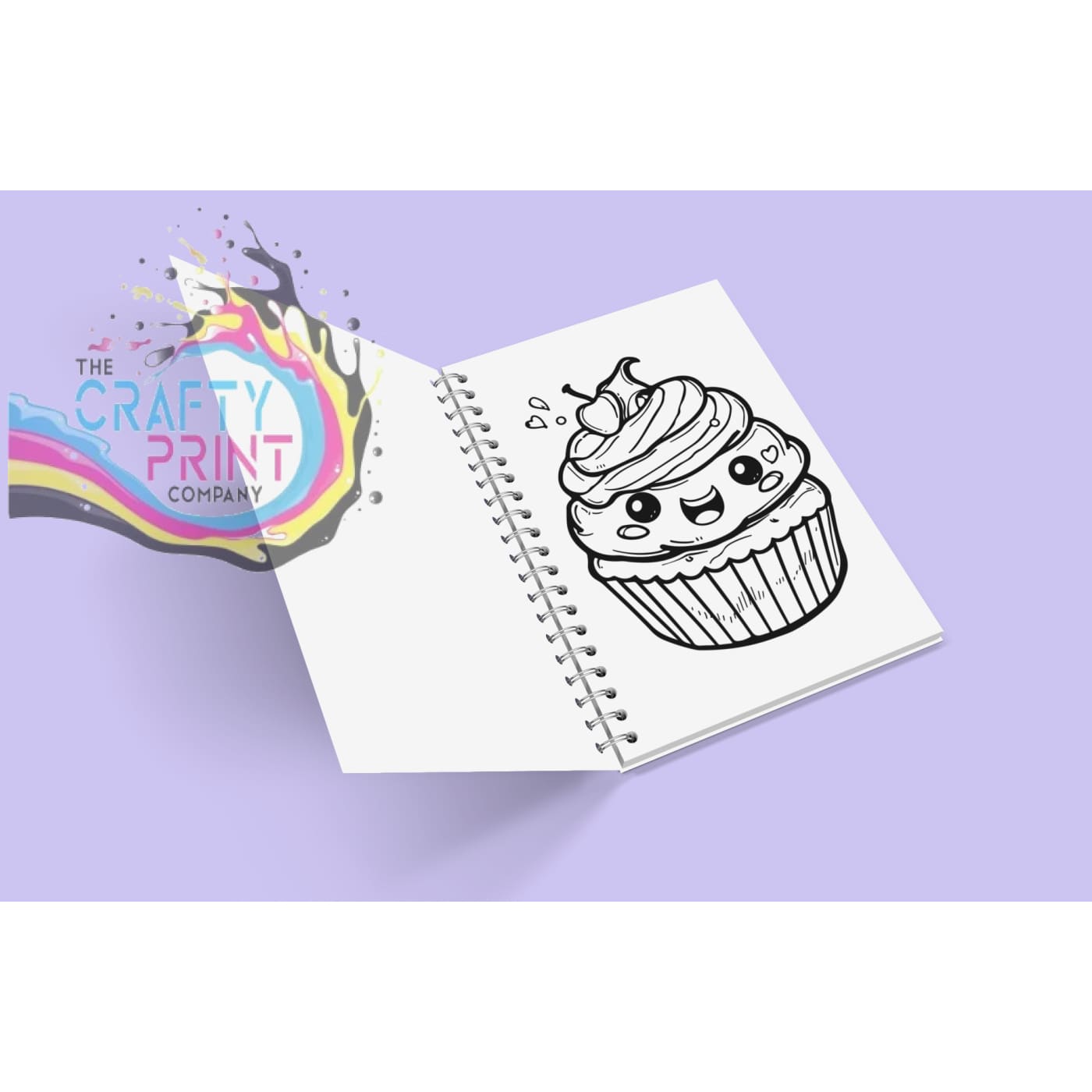 Cute Kawaii Cupcake Colouring Book for Kids (A5 45 Pages)