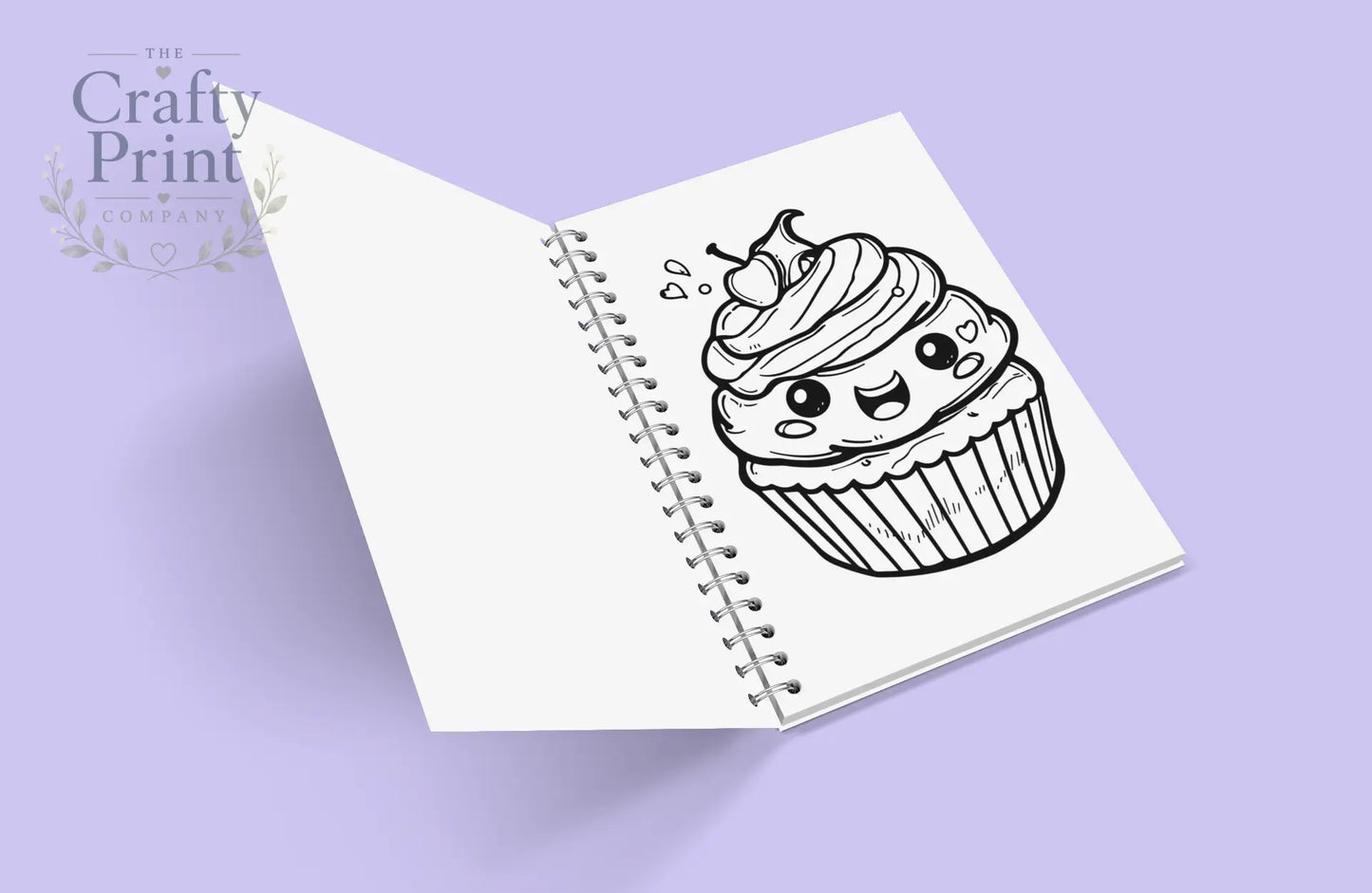 Cute Kawaii Cupcake Colouring Book for Kids (A5 45 Pages)