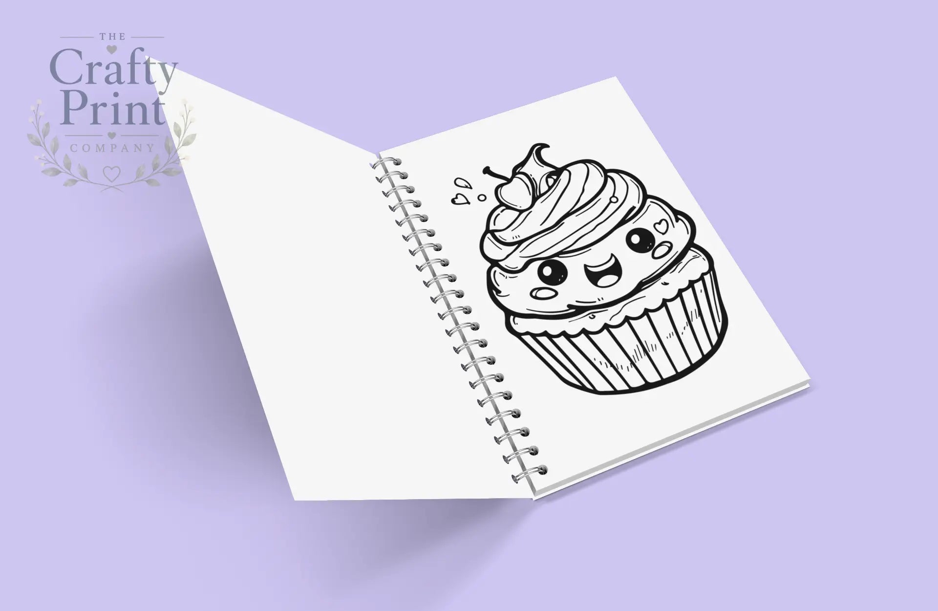 Cute Kawaii Cupcake Colouring Book for Kids (A5 45 Pages)