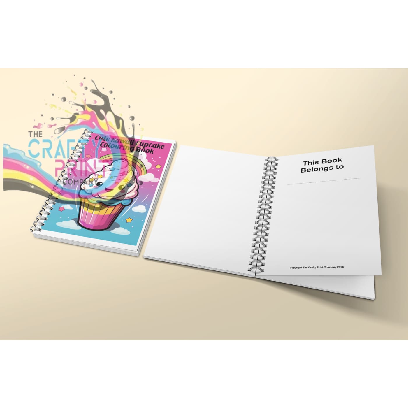 Cute Kawaii Cupcake Colouring Book for Kids (A5 45 Pages)