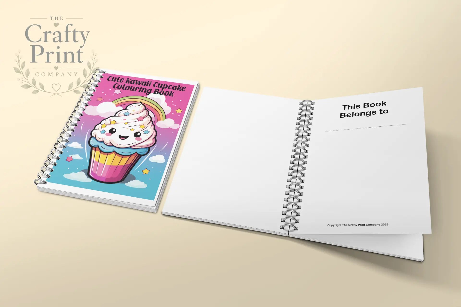 Cute Kawaii Cupcake Colouring Book for Kids (A5 45 Pages)