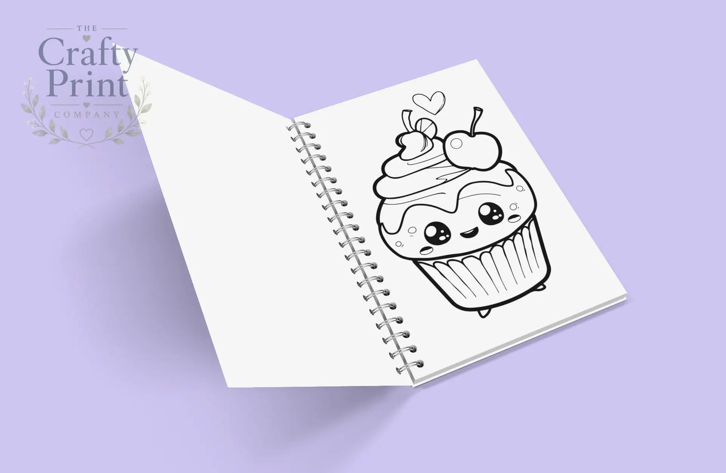 Cute Kawaii Cupcake Colouring Book for Kids (A5 45 Pages)
