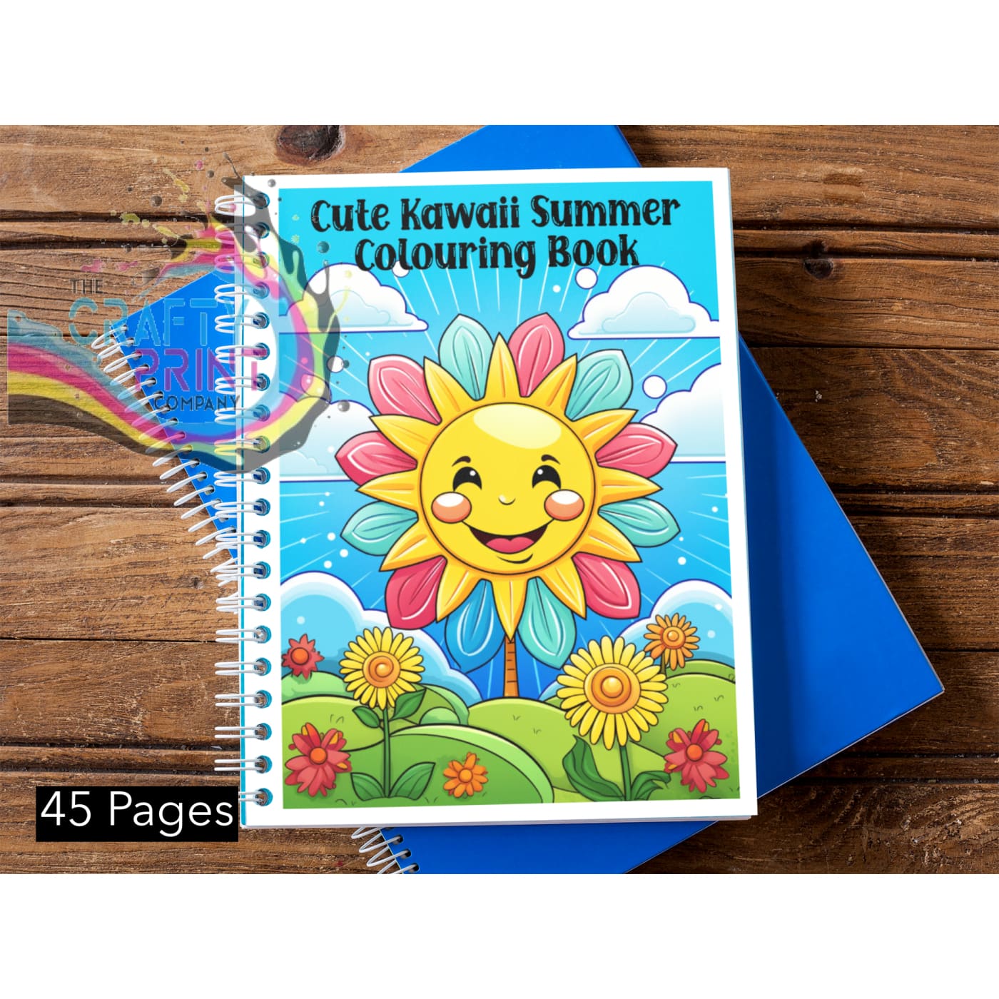 Cute Kawaii Summer Colouring Book for Kids (A5 45 Pages)