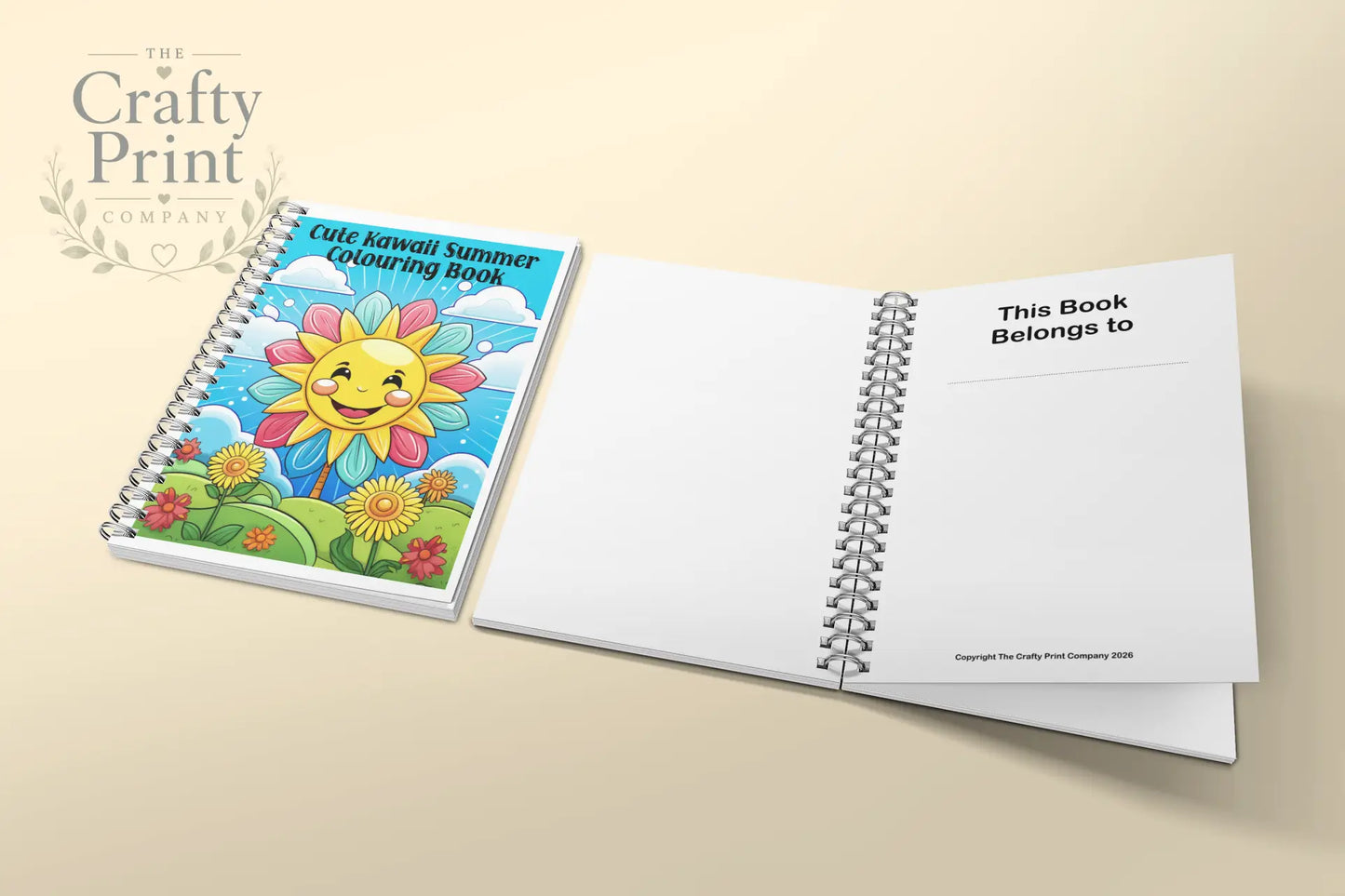 Cute Kawaii Summer Colouring Book for Kids (A5 45 Pages)