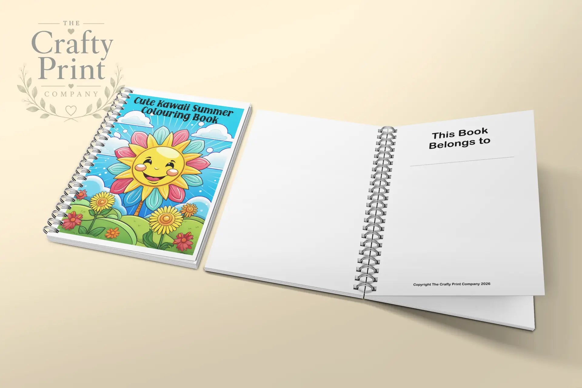 Cute Kawaii Summer Colouring Book for Kids (A5 45 Pages)