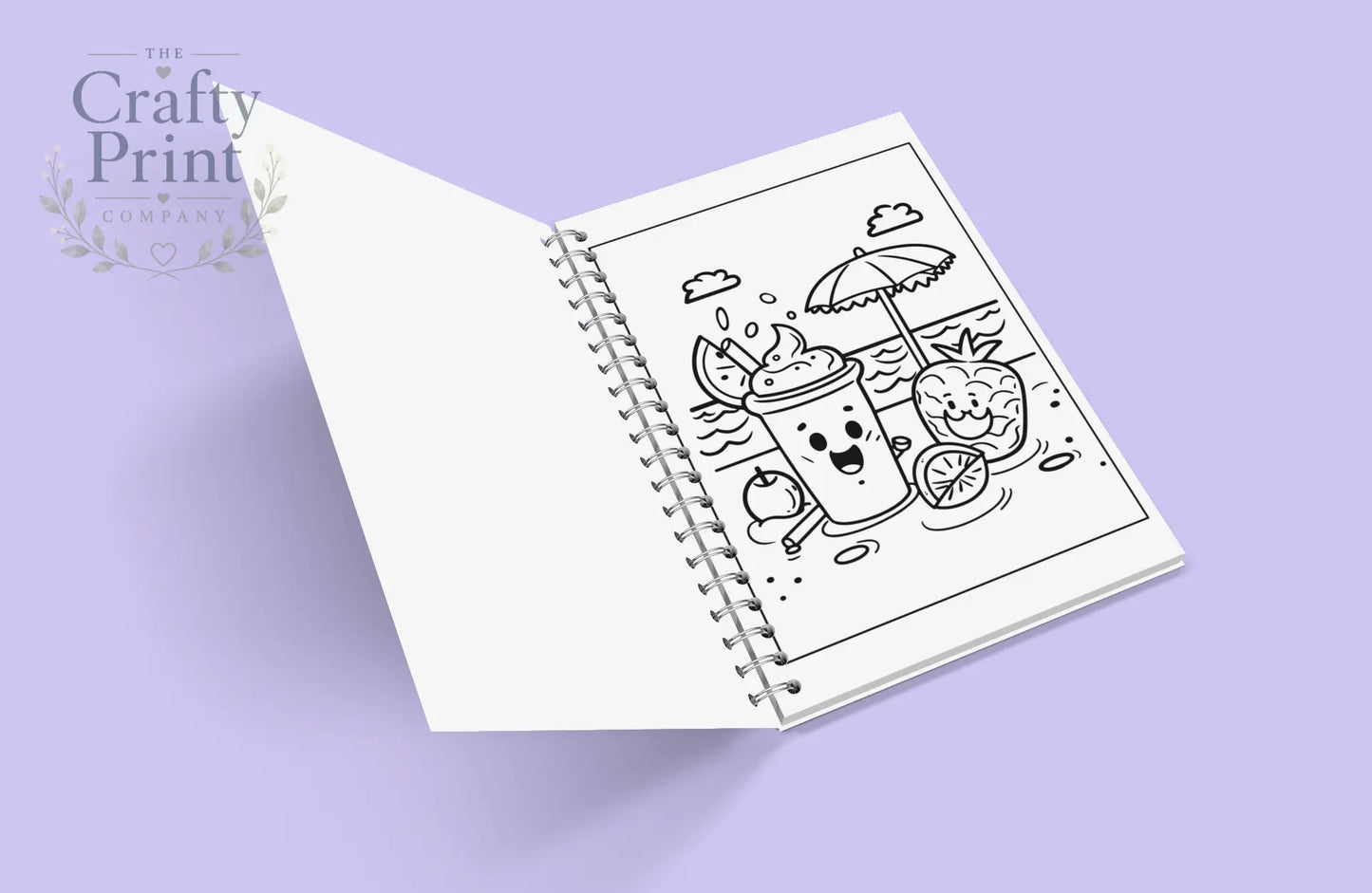 Cute Kawaii Summer Colouring Book for Kids (A5 45 Pages)