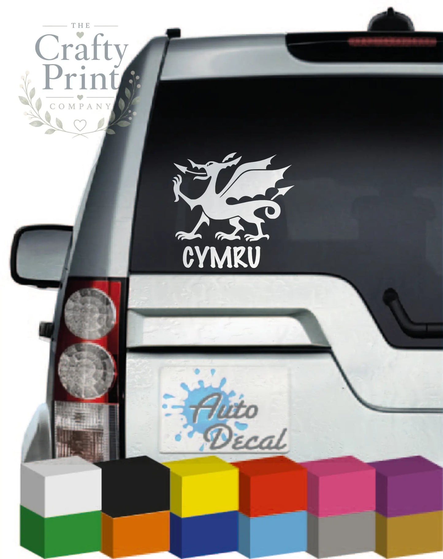 Cymru Welsh Dragon (Wales) Novelty Car Sticker - Bumper