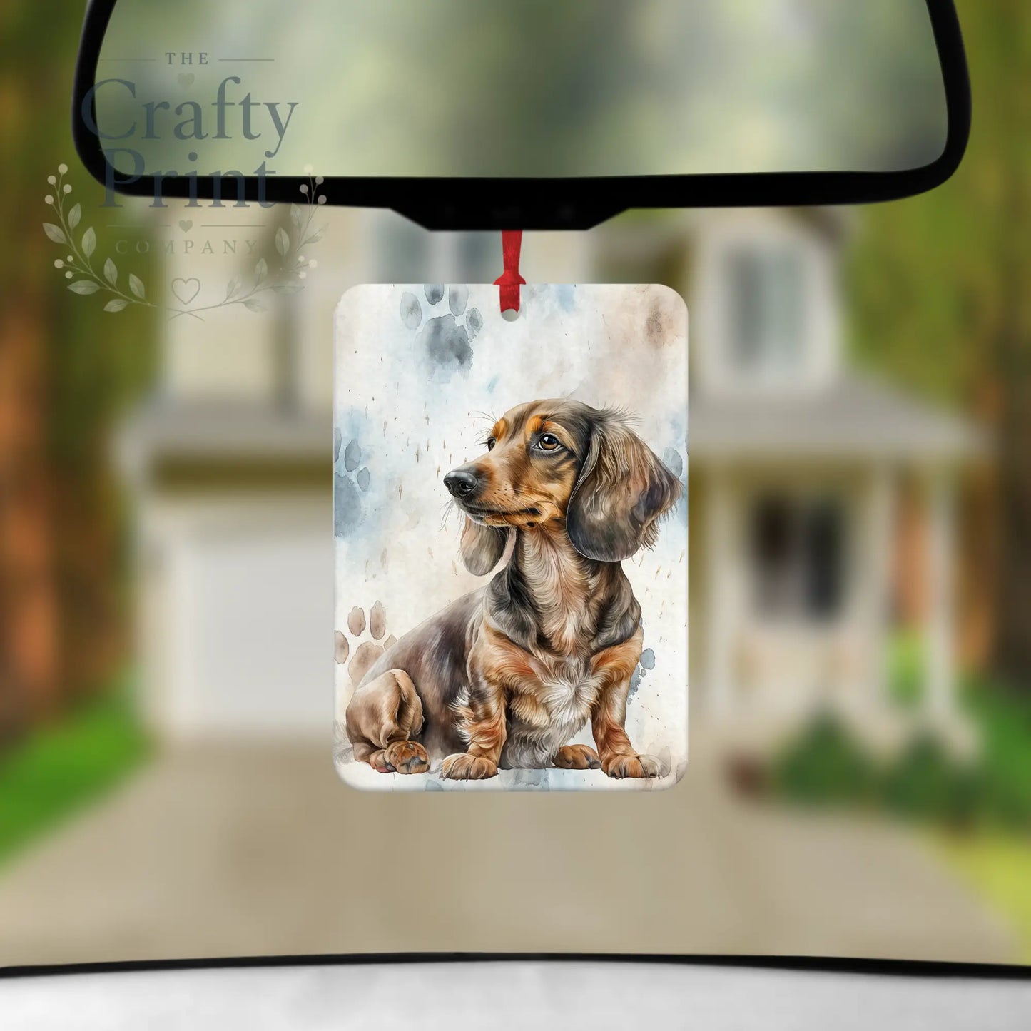 Dachshund Paw Print Car Air Freshener - Vehicle Fresheners