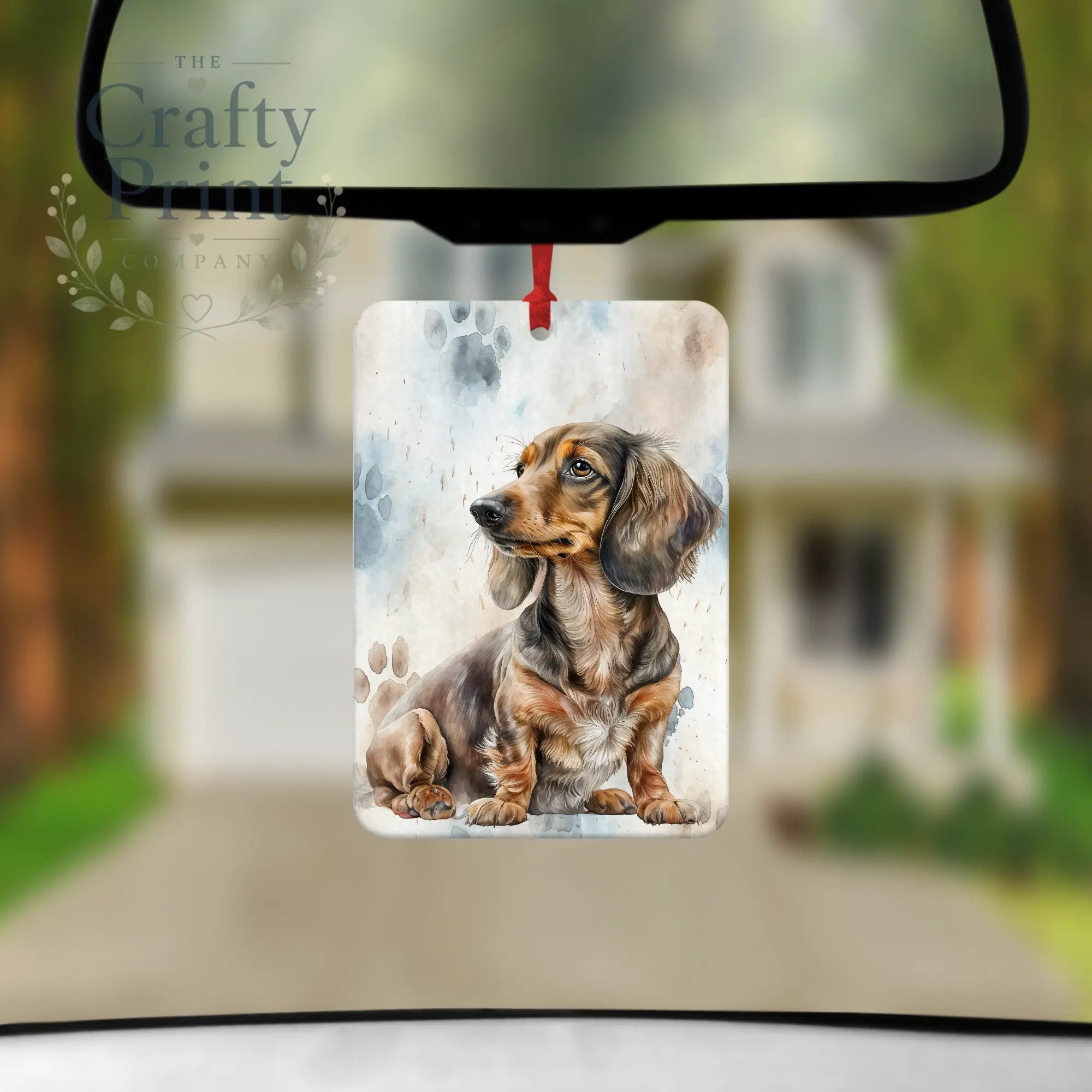 Dachshund Paw Print Car Air Freshener - Vehicle Fresheners