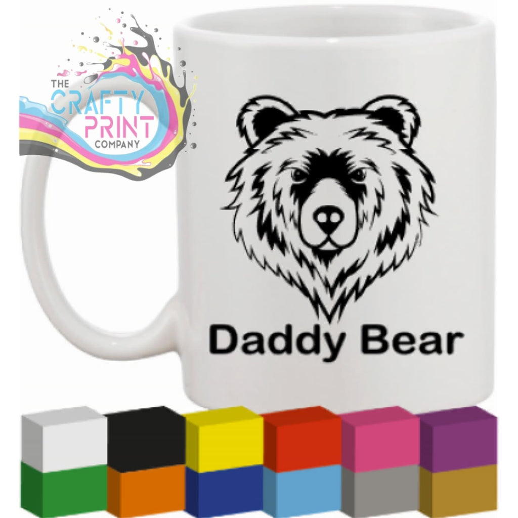 Daddy Bear Mug Sticker - Decorative Stickers