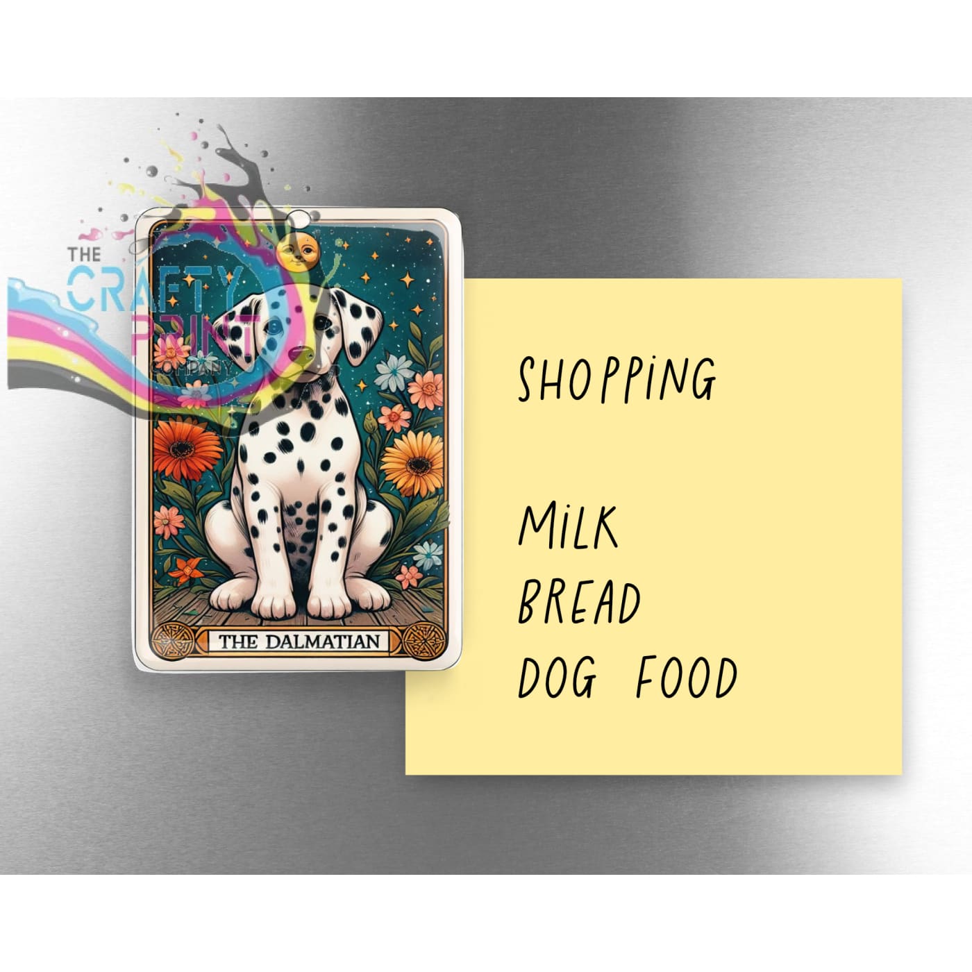 Dalmation Tarot Card Ceramic Fridge Magnet - Home & Garden