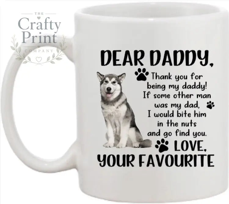 Dear Daddy Dog (personalised with breed) Mug - Mugs