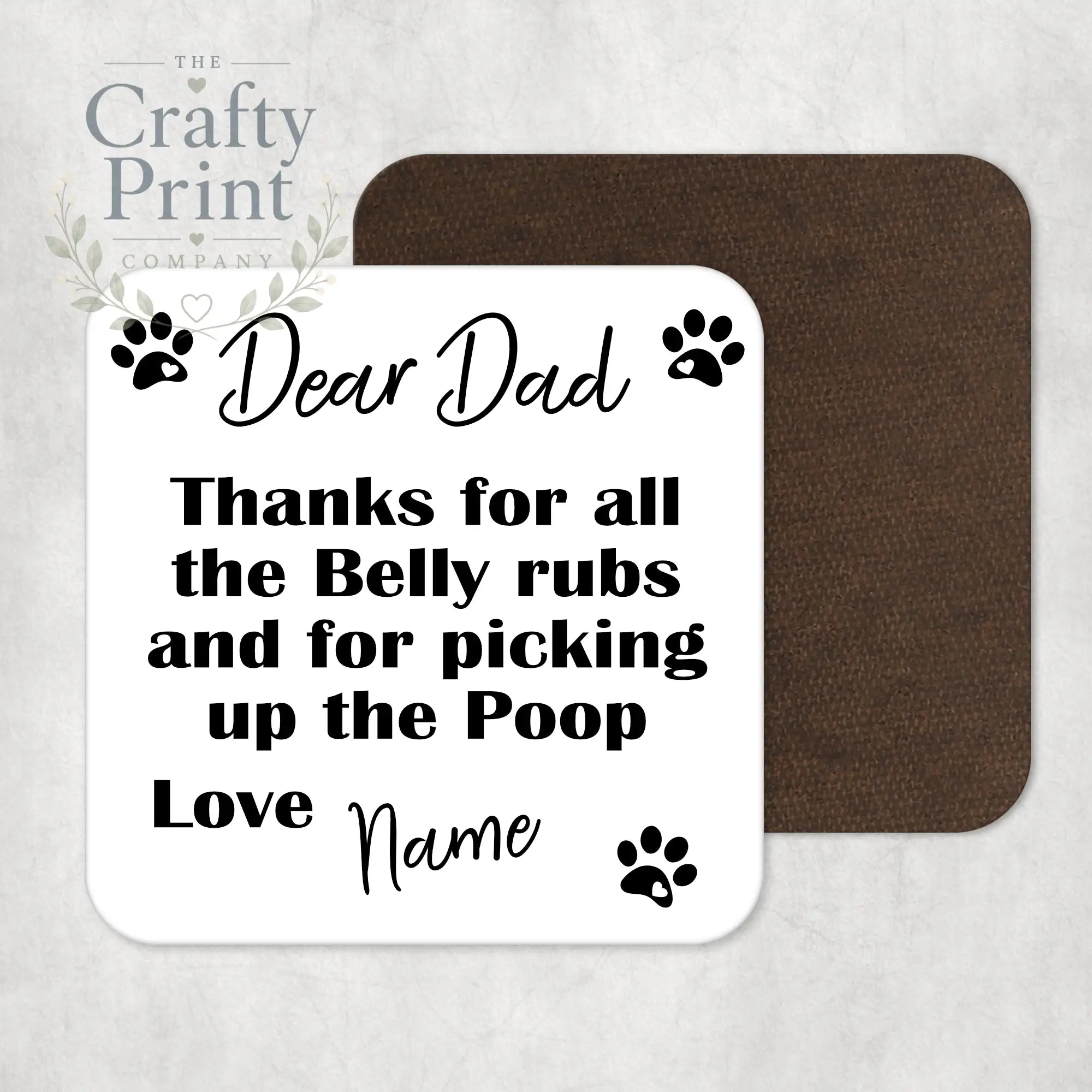 Dear Personalised From the Dog Thanks for belly rubs