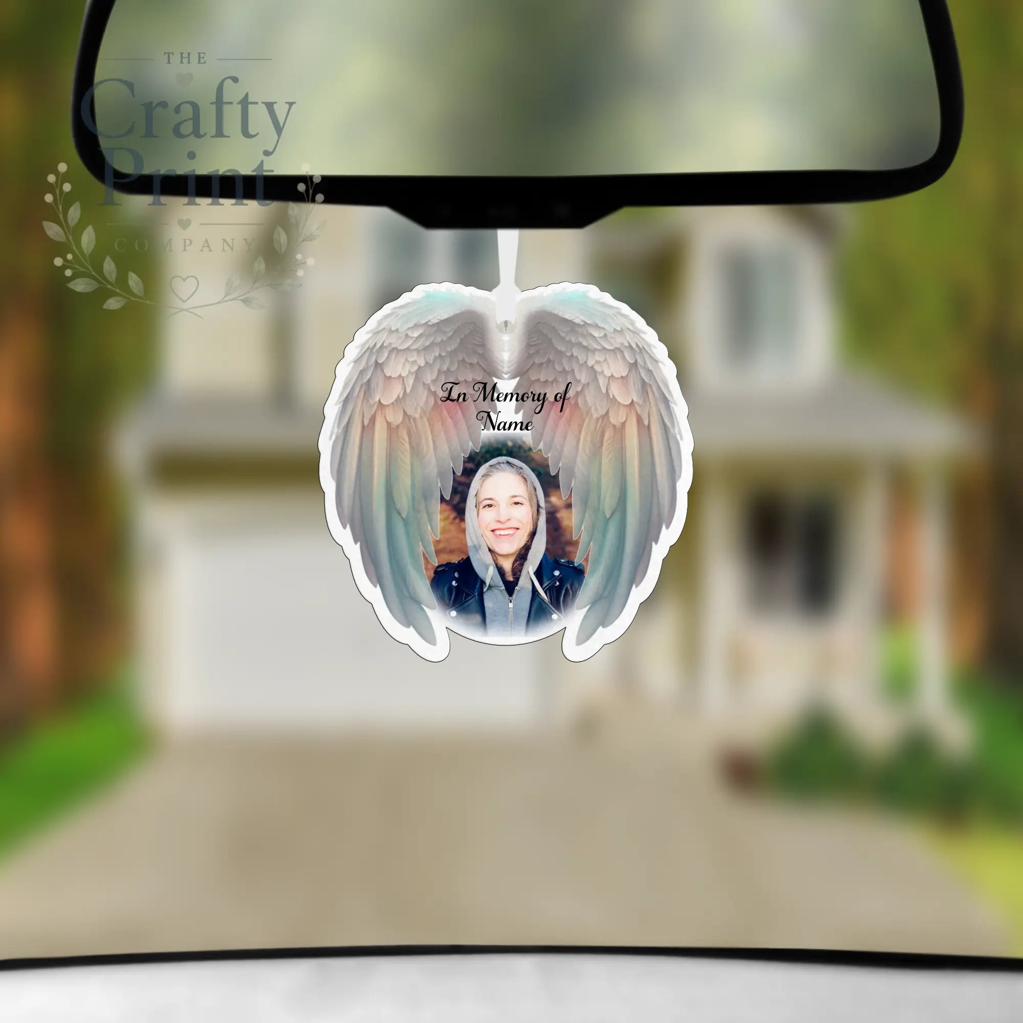 Design your Own Car Air Freshener Angel Wings In Memory