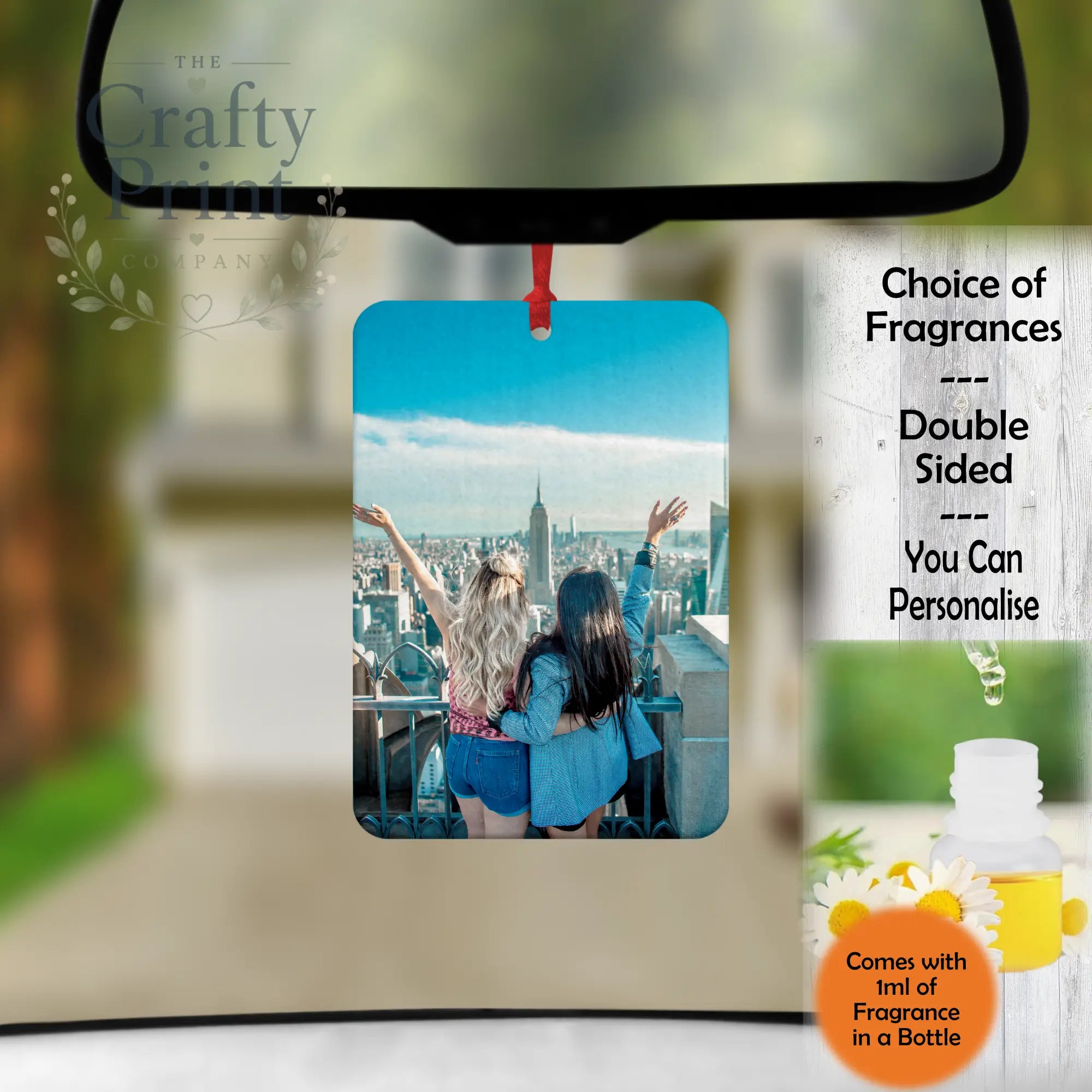 Design your Own Car Air Freshener with Fragrance Bottle