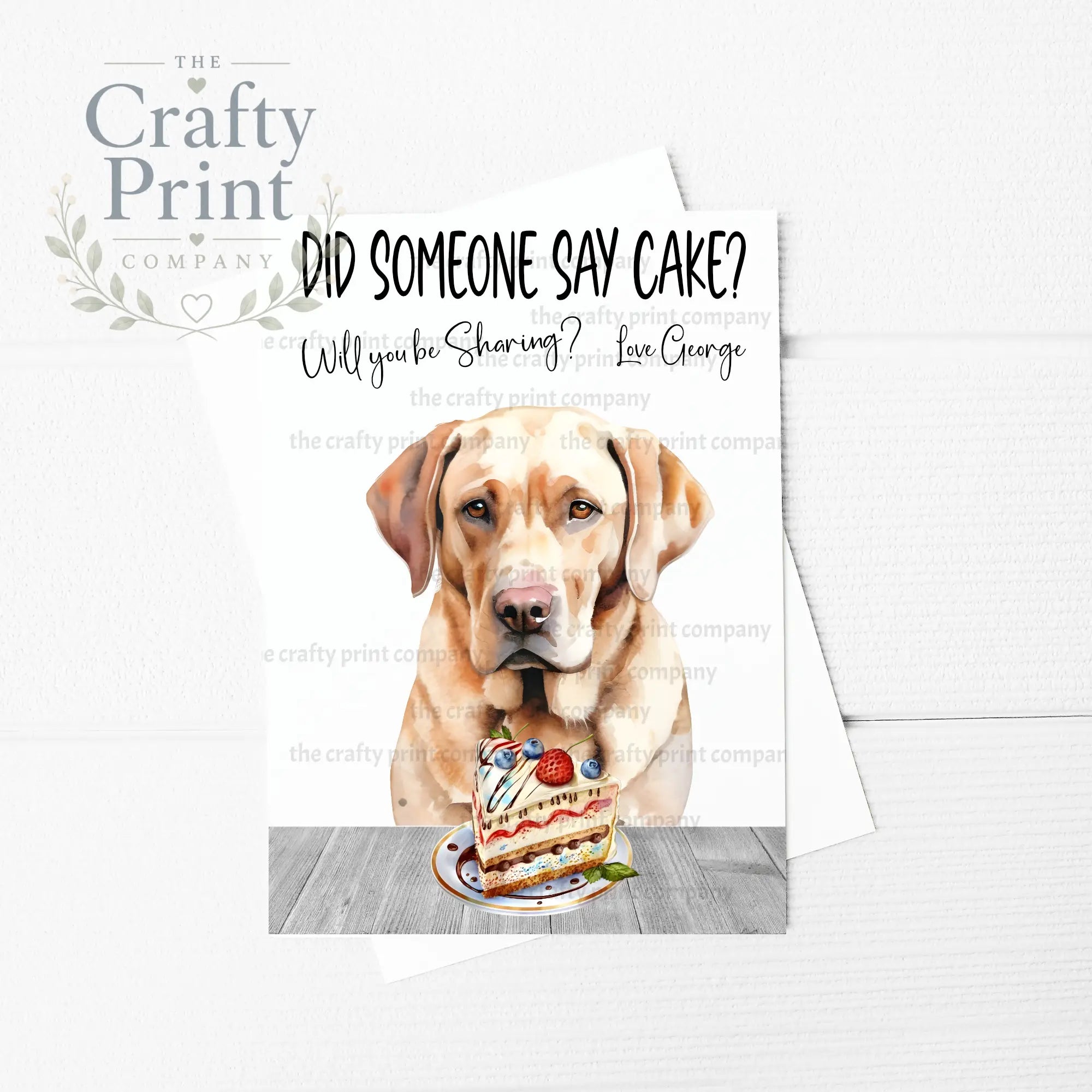 Did someone say cake? Labrador A5 Birthday Card - Greeting