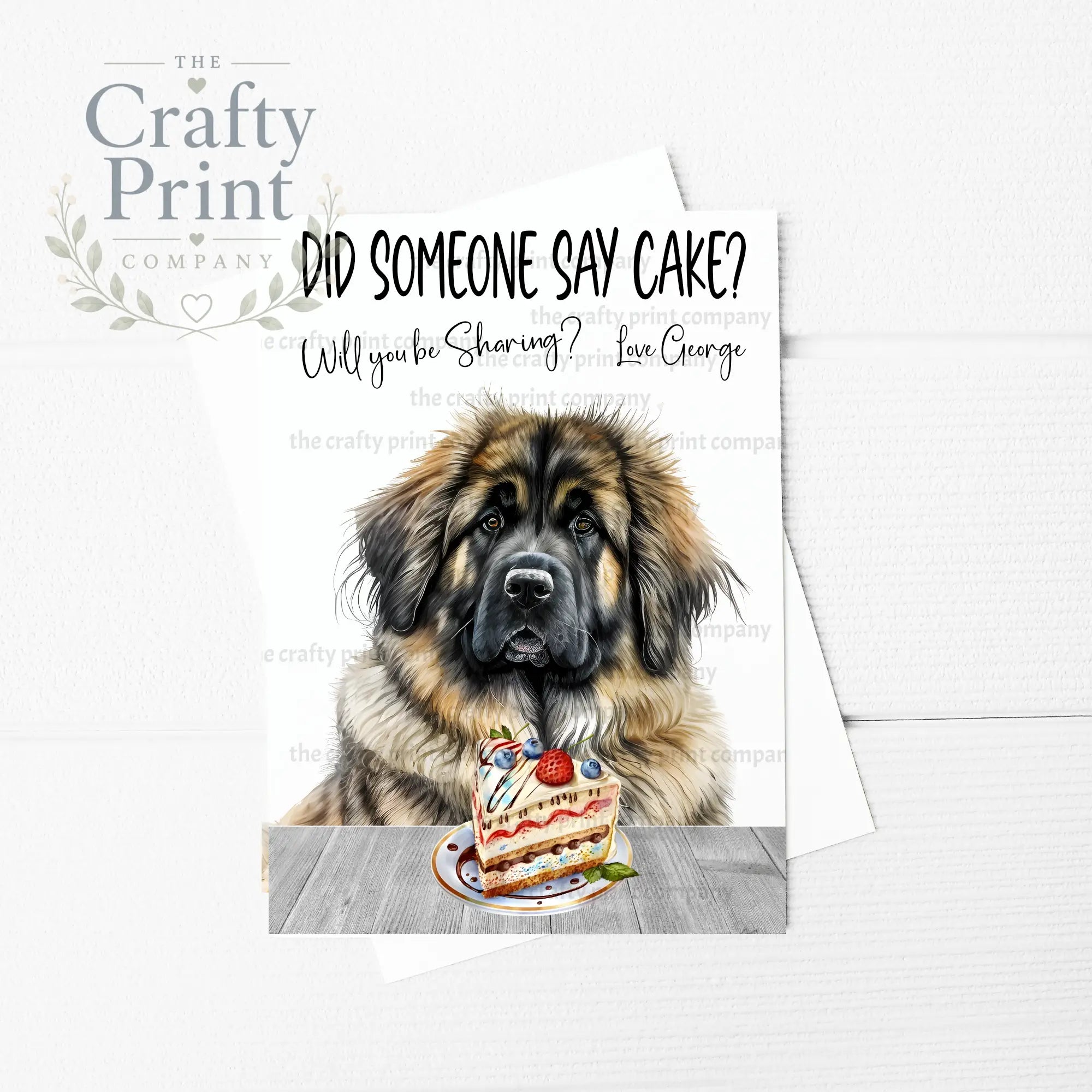 Did someone say cake? Leonburger A5 Birthday Card