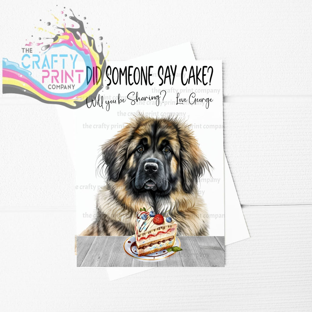 Did someone say cake? Leonburger A5 Birthday Card - Greeting