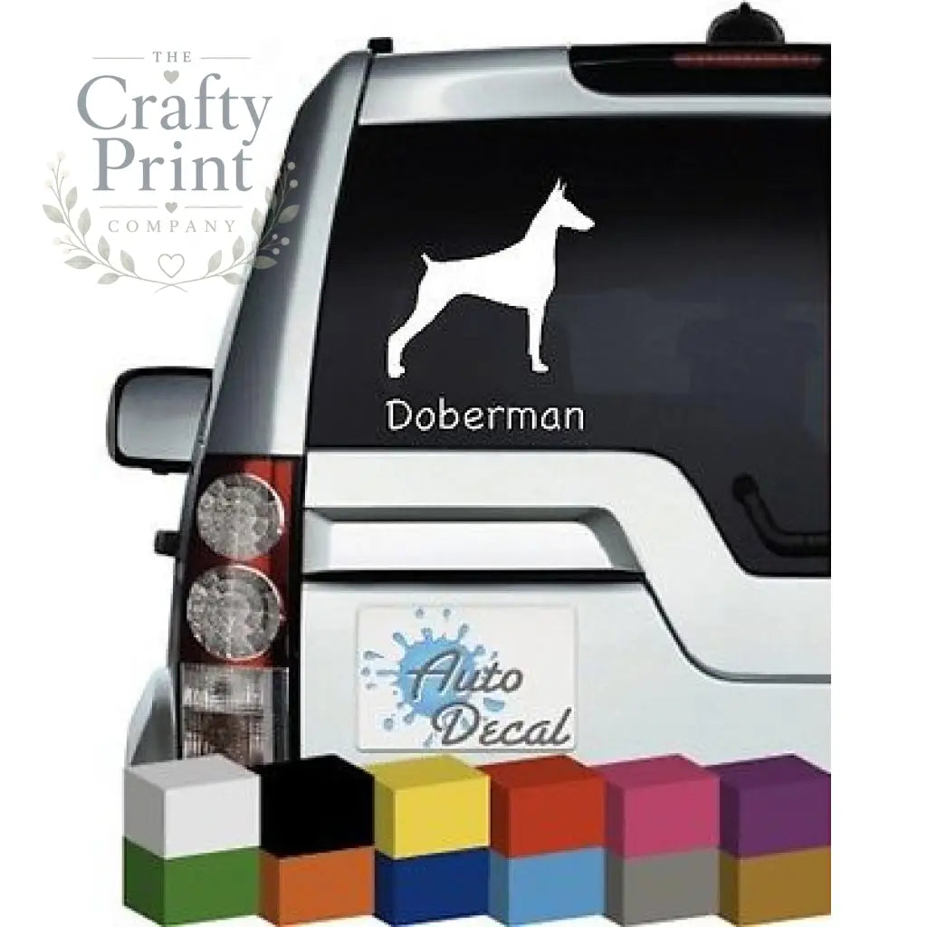 Doberman Dog Car Sticker - Bumper Stickers