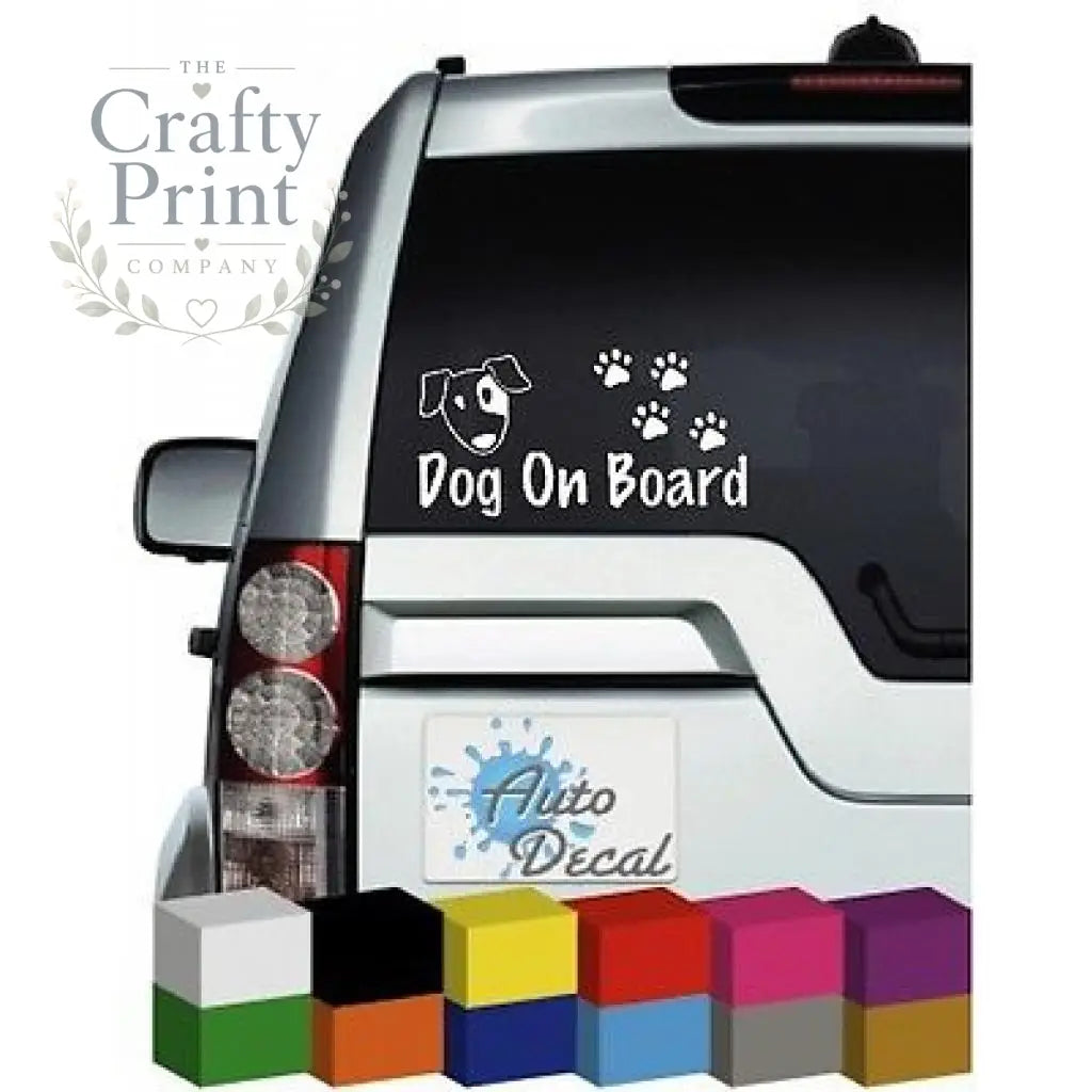 Dog On Board Novelty Car Sticker - Bumper Stickers