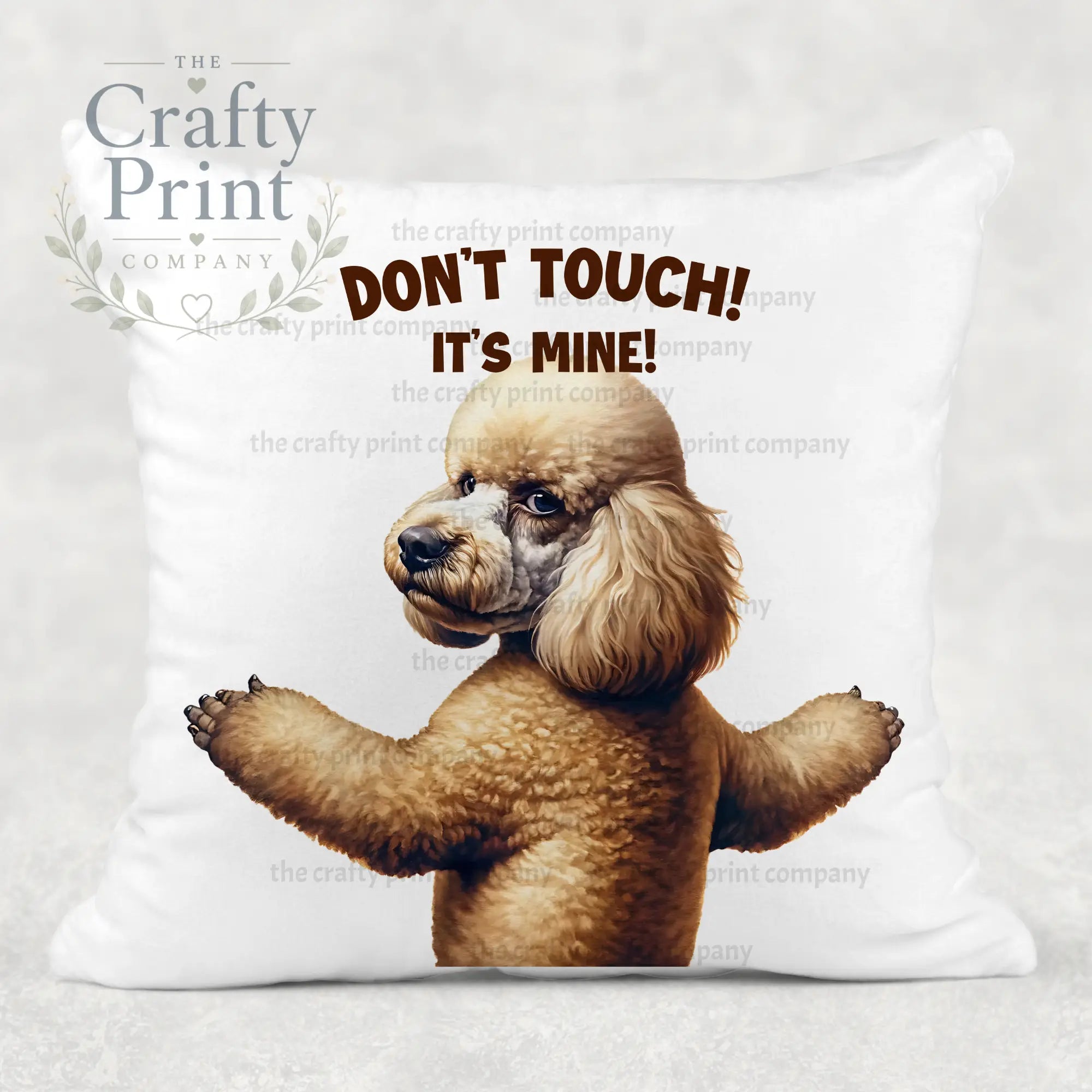 Don’t touch It’s Mine Poodle Cushion cover - Chair & Sofa