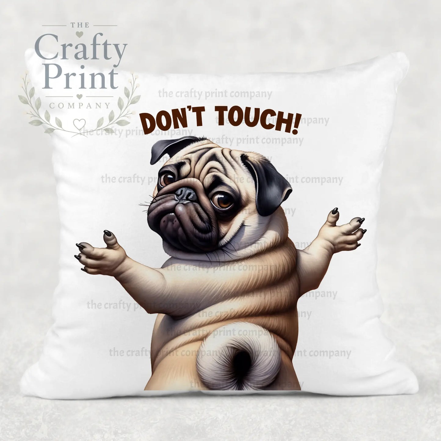 Don’t touch Pug Cushion cover - Chair & Sofa Cushions