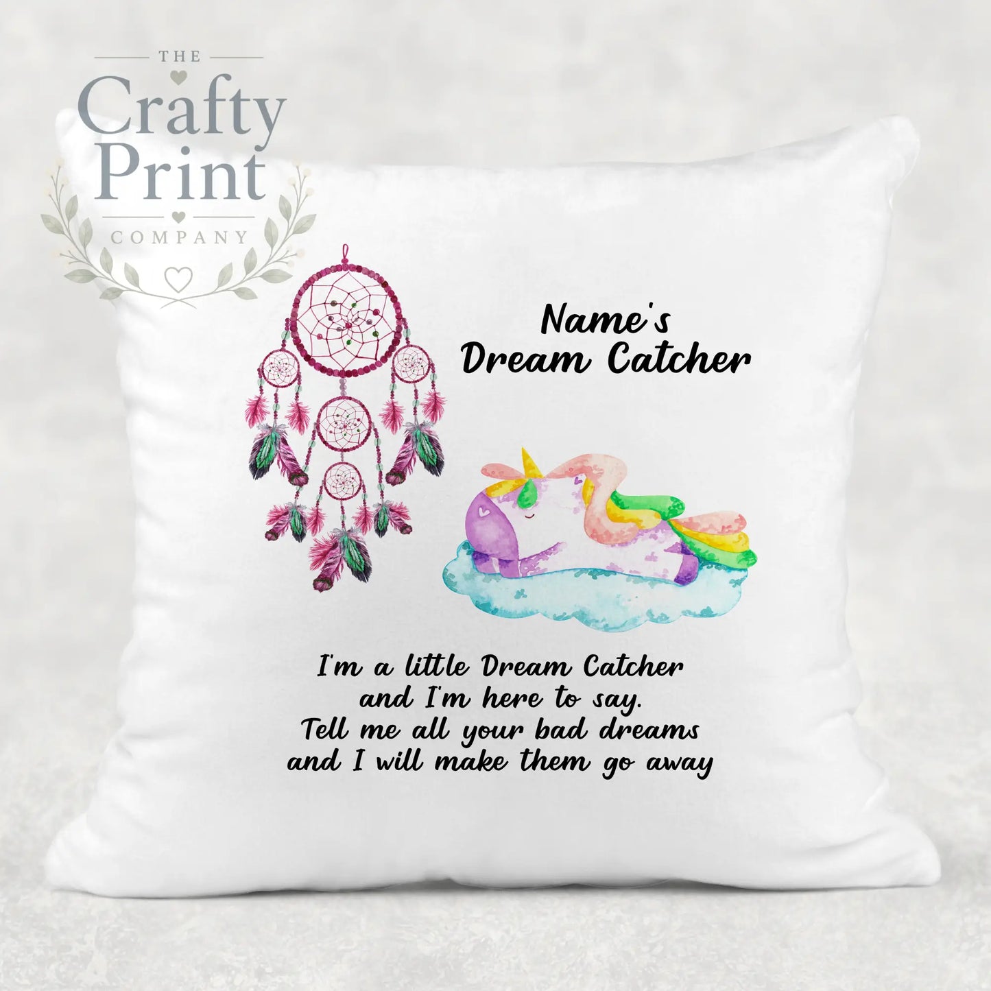 Dream Catcher Unicorn Personalised Cushion - Chair & Sofa