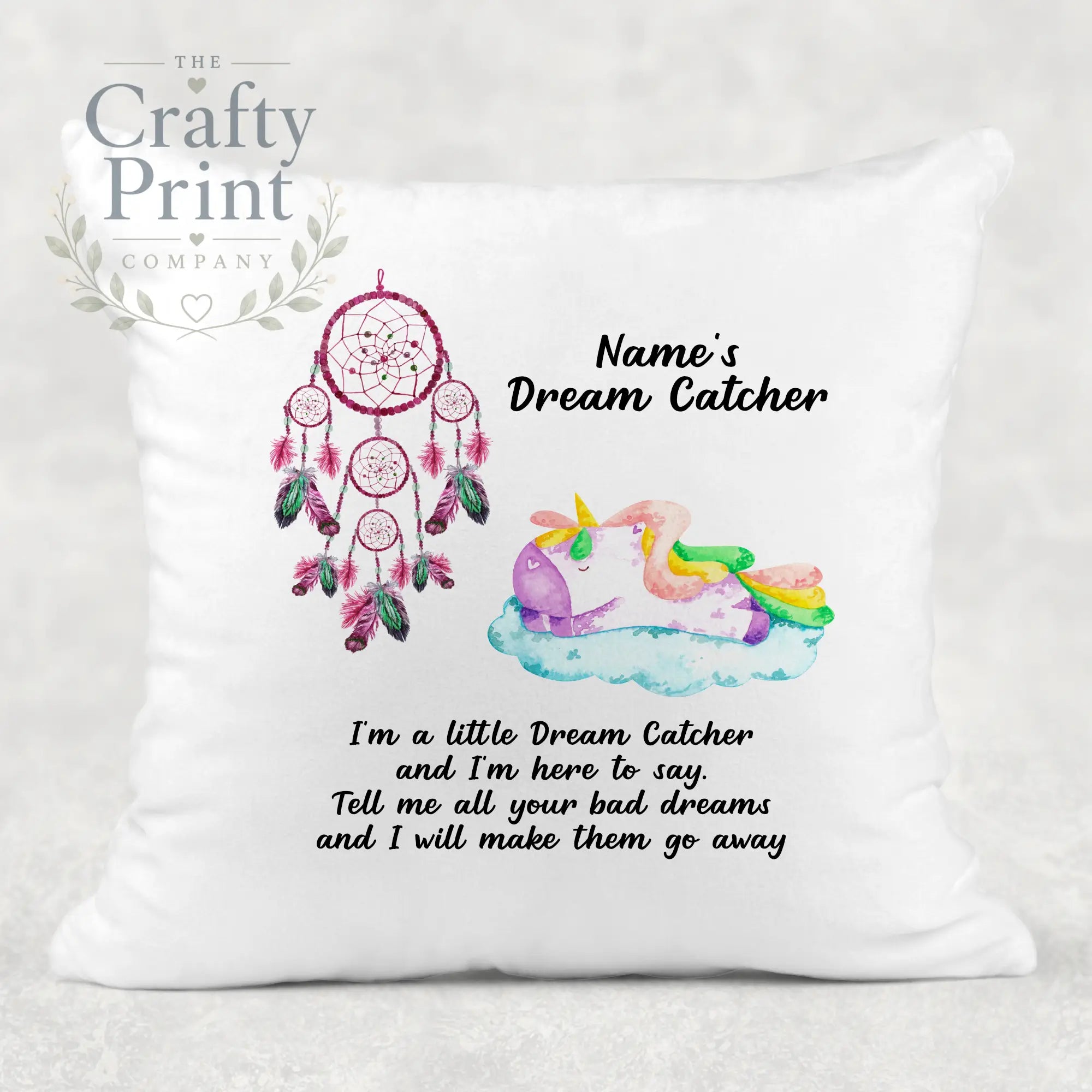 Dream Catcher Unicorn Personalised Cushion - Chair & Sofa