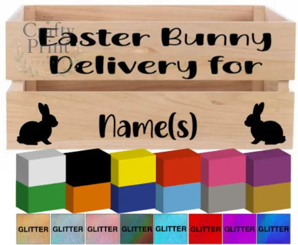 Easter Bunny Delivery for V2 Crate Vinyl Personalised Decal