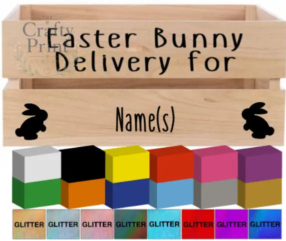 Easter Bunny Delivery for V5 Crate Vinyl Personalised Decal