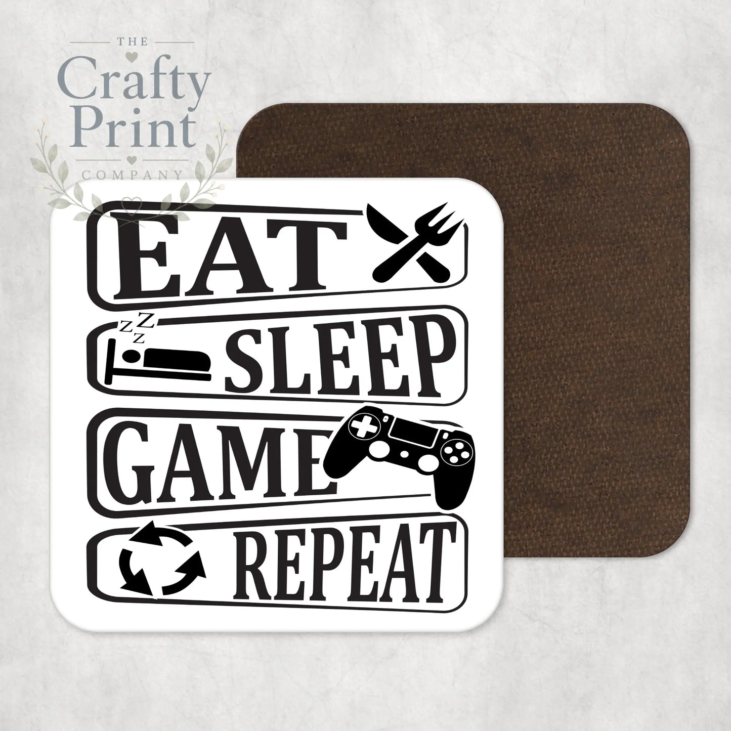 Eat Sleep Game Repeat Playstation Coaster - Coasters