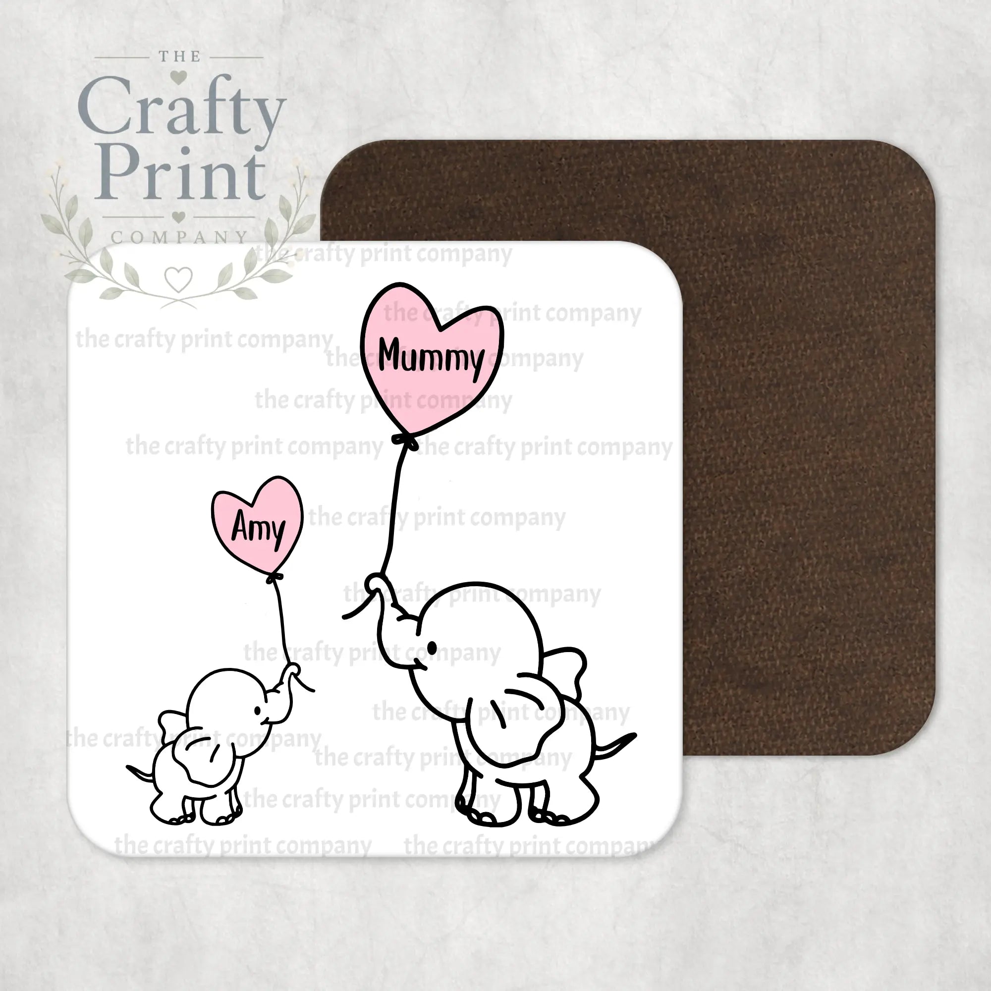 Elephant Mommy & Baby Coaster - Coasters