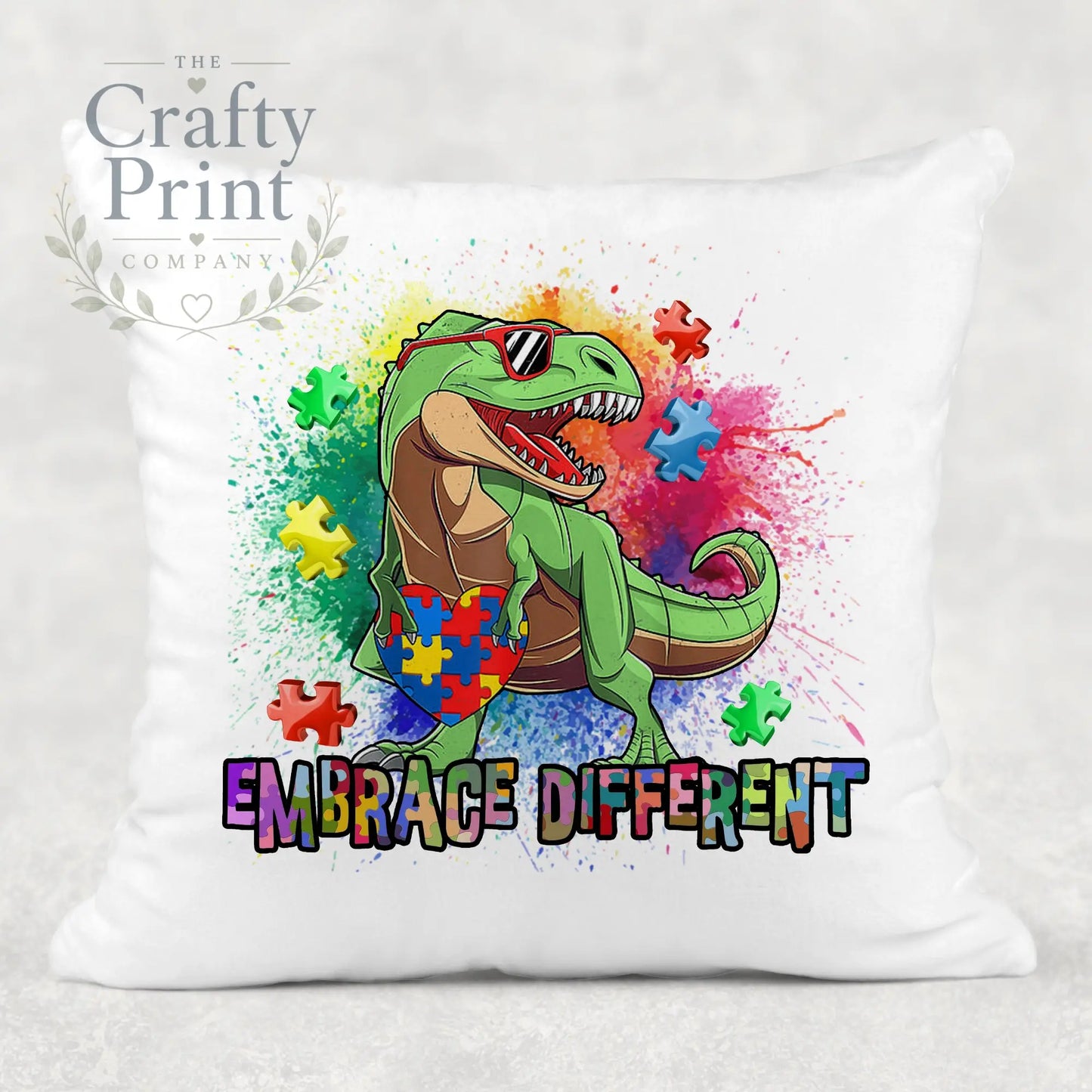 Embrace Different Autism Dinosaur Cushion - Chair & Sofa