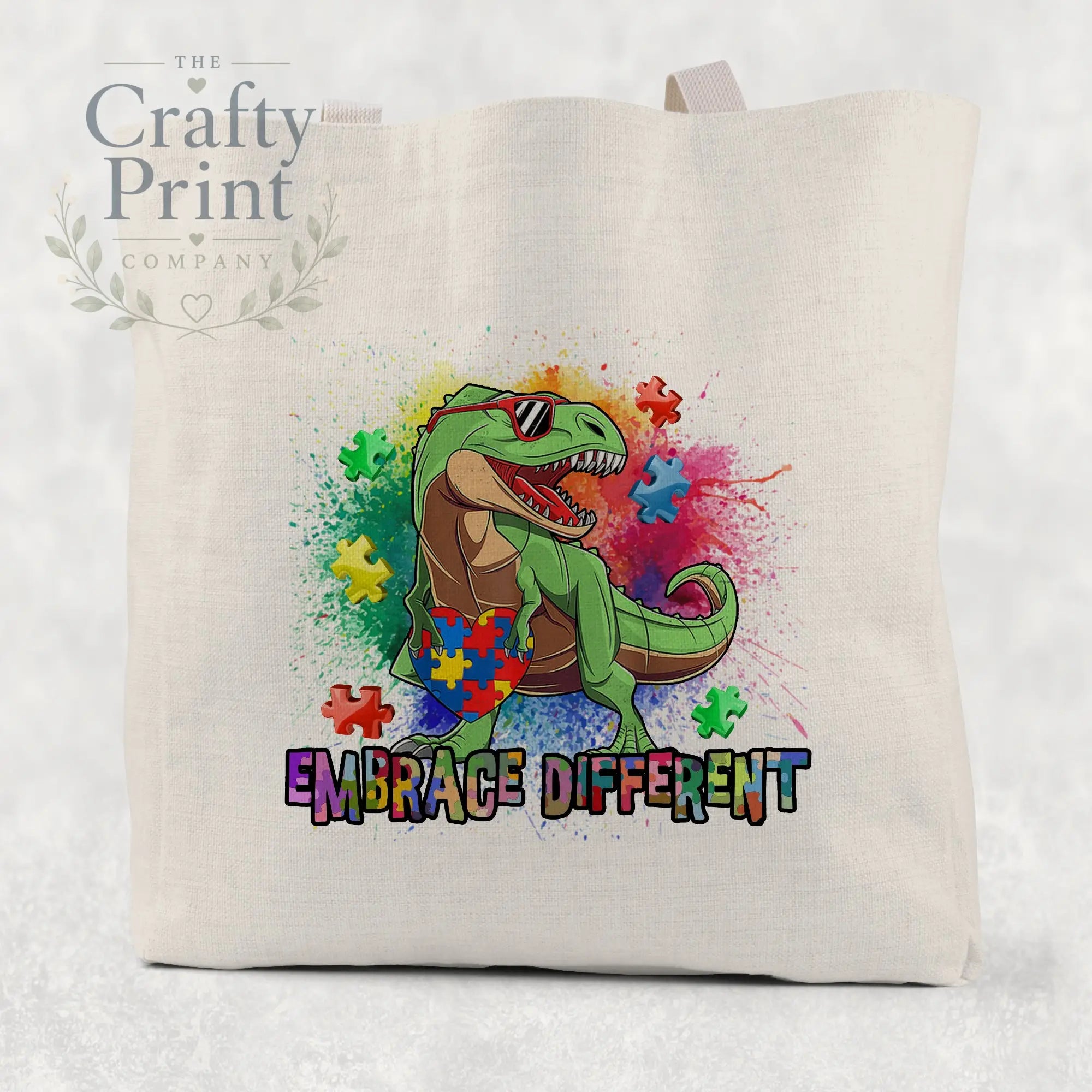 Embrace Different Autism Dinosaur Tote / Goodie Bag - Gift