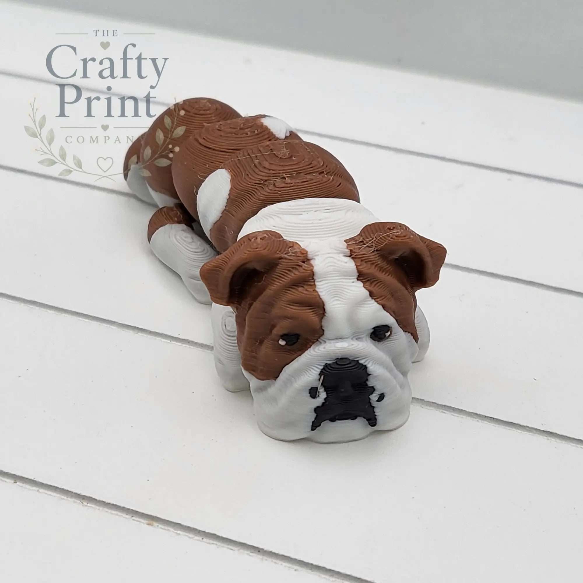 English Bulldog Articulated Flexi Keyring / Fidget